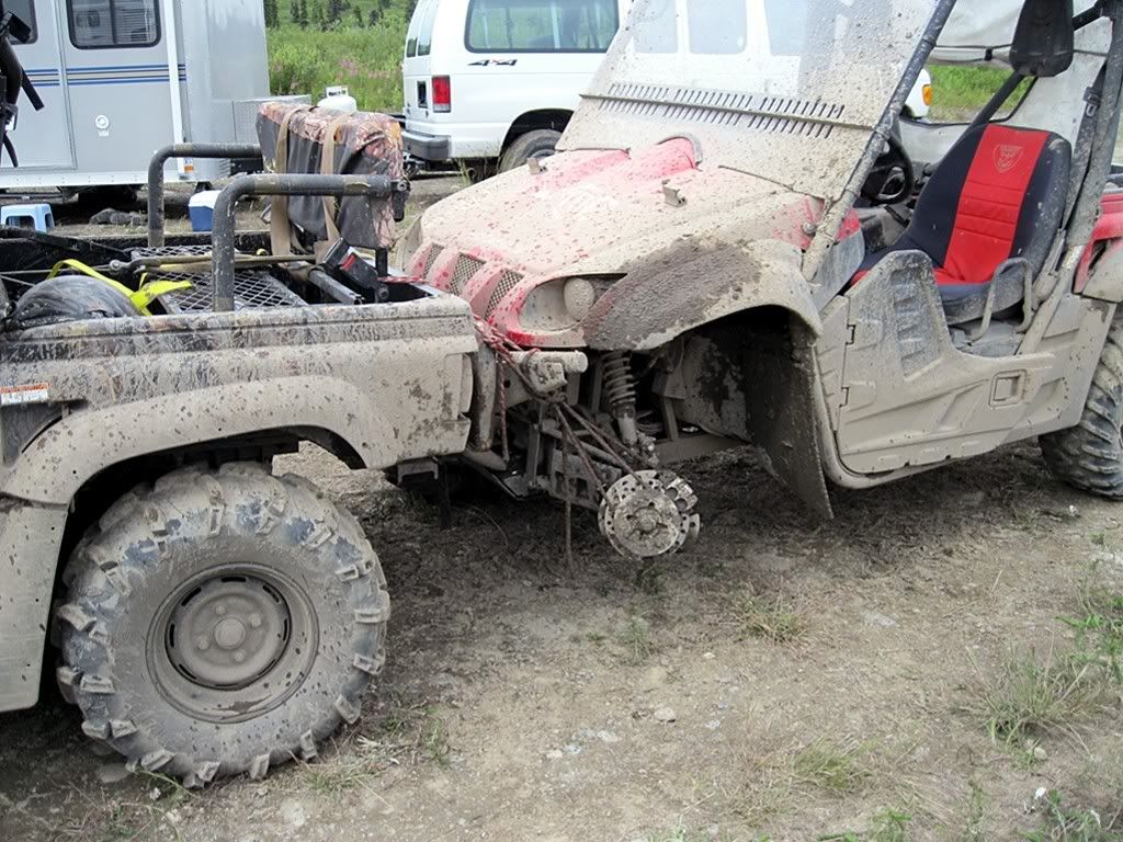 AKMuddy's Rhino wheel bearing went out on the trail... Yamaha Grizzly
